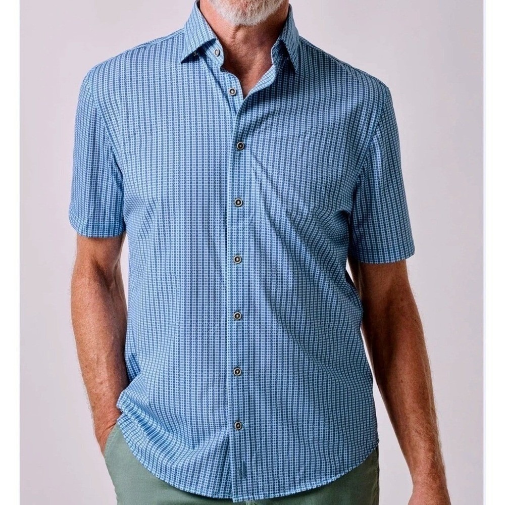 Johnnie-O Hangin Out Men S, M, L, XL, Maliblu JOSIAH Button Down Shirt Camp Golf